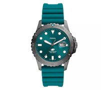 Uhren Fossil Blue Three-Hand Date Silicone Watch