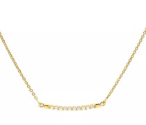 Halskette Necklace 375 10 Diamonds total approx. 0,10 ct. H-