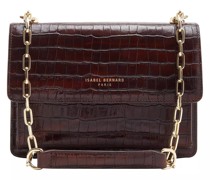 Crossbody Bags Femme Forte Valerie Croco Brown Calfskin Leather S