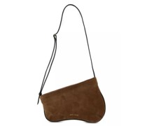 Shopper Mini Curve Hobo Bag - Mocha/Black - Leather