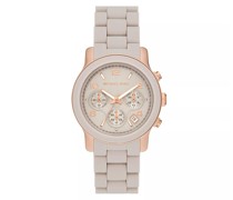 Uhr Runway Chronograph Stainless Steel and Wheat Silic