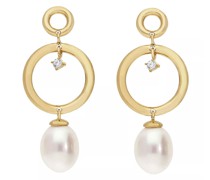 Ohrringe Drop Earrings Freshwater Pearls Zirconia