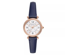 Uhr Carlie Three-Hand Navy LiteHide™ Leather Watch