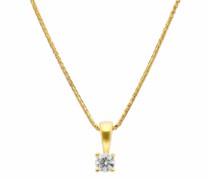 Halskette pendant/chain 375 YG 1 diamond ca. 0,14 ct. H-si