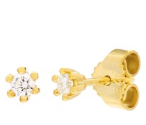 Ohrringe stud earrings 375 YG 2 diamonds tot.approx. 0,10 c