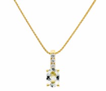 Halskette pendant/chain 375 YG 3 diamonds tot.approx. 0,06 c
