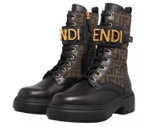 Boots & Stiefeletten Biker Boots With Logo Lettering Detail In Leather