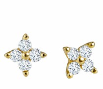 Ohrringe Stud Earrings 375 8 Diamonds total approx. 0,10 ct