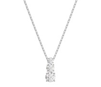 Charms Attract Trilogy pendant Round cut Rhodium plated