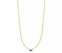 Halskette Necklace Cube, Amethyst, silver gold plate