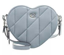 Satchel Bag Quilted Leather Heart Crossbody