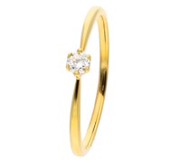 Ring ring 375 YG 1 diamond ca. 0,10 ct. H-si