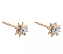 Ohrringe 9K Solid Diamond North Star Stud Earring