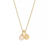 Halskette Necklace Diamonds and Pearl 375