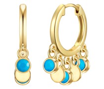 Ohrringe Hoop earring sterling silver turquoise
