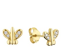 Ohrringe Della Spiga Farfalla 9 karat ear studs with zircon