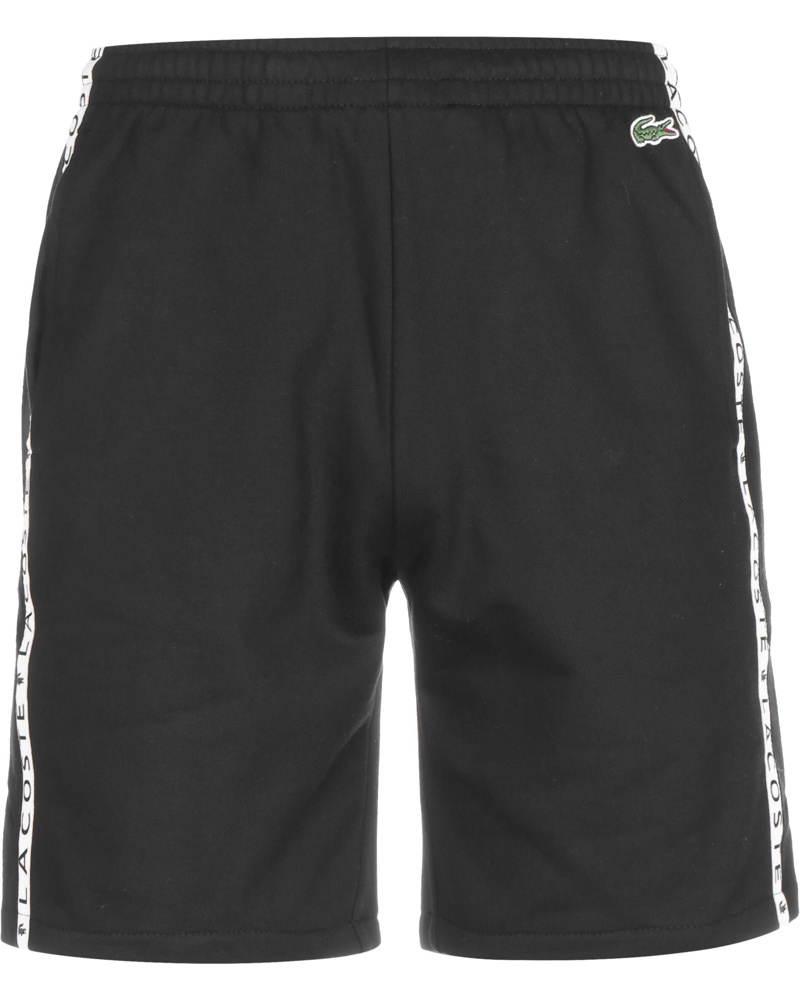 black lacoste shorts