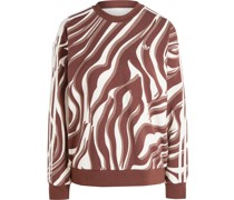 Abstract Allover Animal Print Sweatshirts