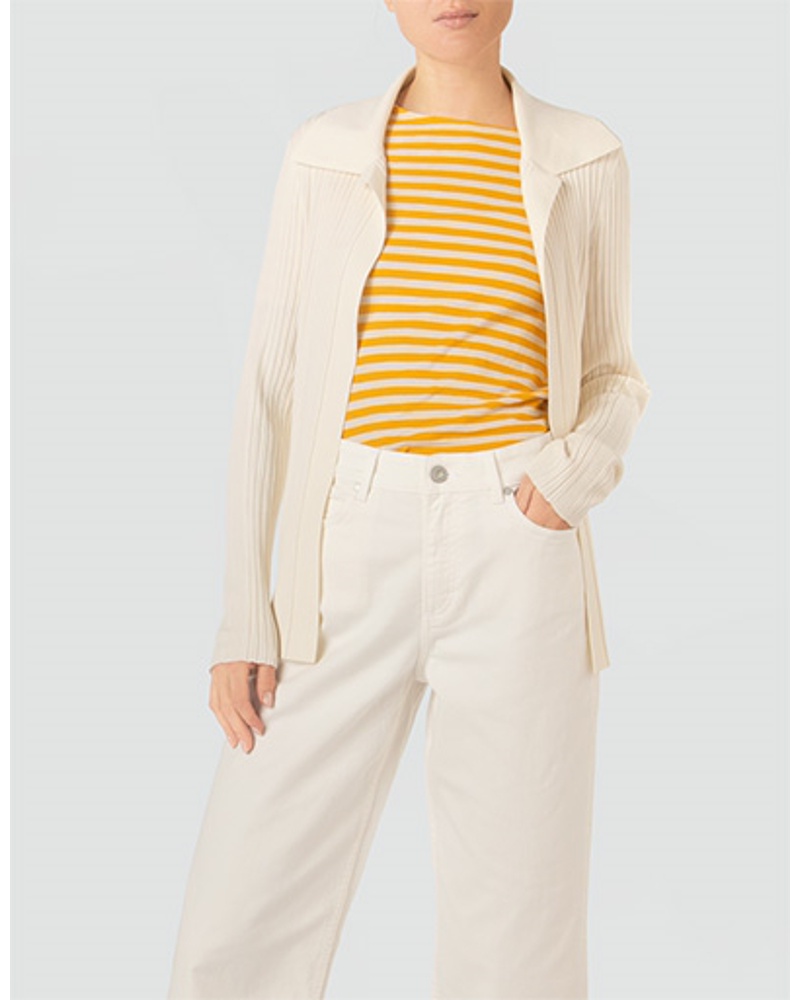 Marc O'Polo Damen Cardigan aus weichem Rippenstrick