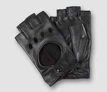 Halbfinger-Autofahrerinnenhandschuhe aus Nappaleder