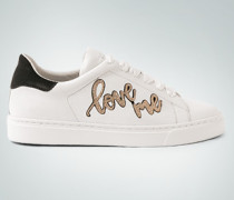 Schuhe Sneaker mit Glitter-Schrift