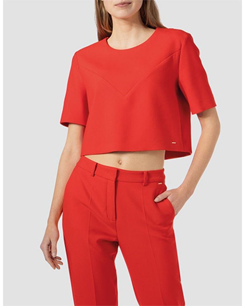 JOOP! Damen Blusenshirt in Crop-Länge