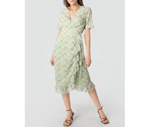 Wickelkleid mit Lurex