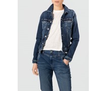 Jeansjacke in dunkler Waschung