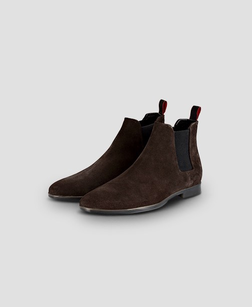 Stiefelette Herren braun Veloursleder Hugo Boss