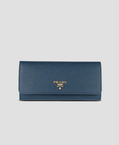 Prada continental Portemonnaie dklblau