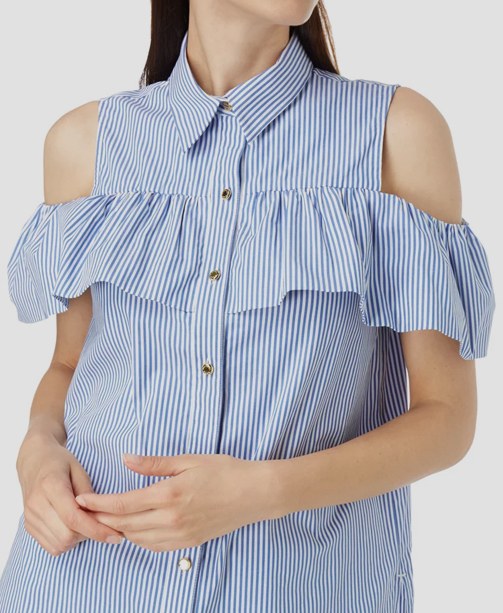 Hellblaue Bluse Michael Kors