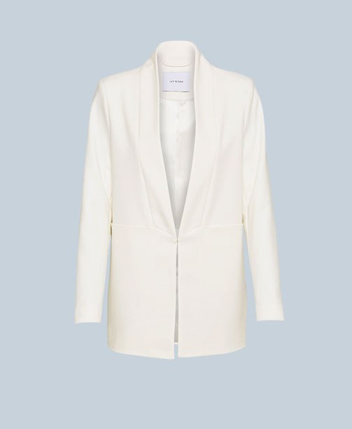 Weißer Longblazer