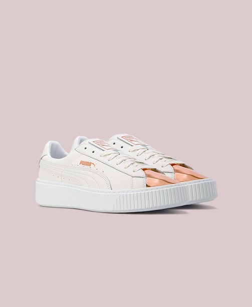Puma Sneakers Weiß und Gold Metallic