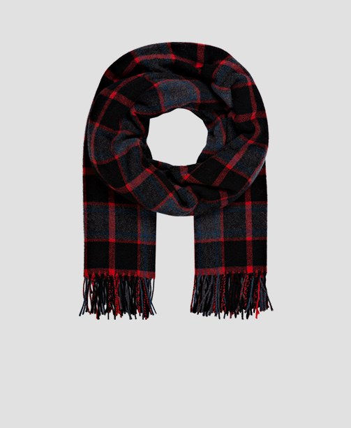 Hugo Boss Schal rot-kariert
