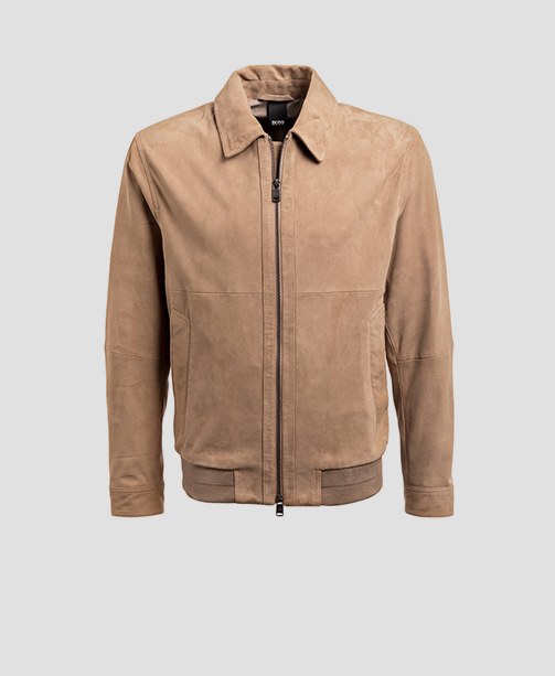 Lederjacke beige Hugo Boss