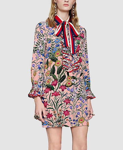 Gucci Kleid mit Blumenmuster