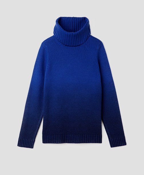Rollkragen Pullover in leuchtendem Blau